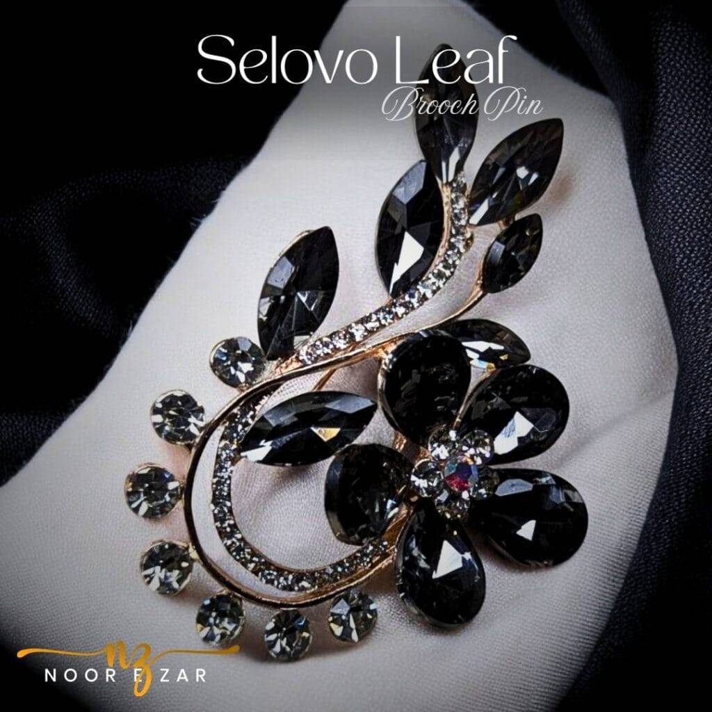 Selovo Leaf Brooch Pin