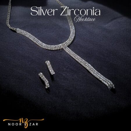 Silver Zirconia Bridal Necklace