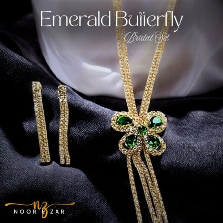 Emerald Butterfly Bridal Set