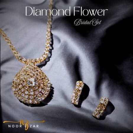 Diamond Flower Bridal Set