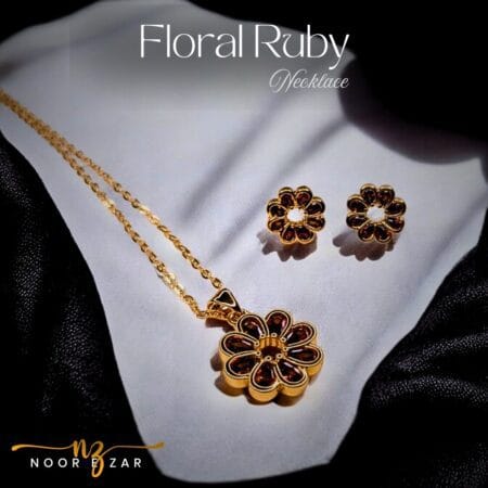 Floral Ruby Necklace