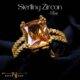 Sterling Zircon Gold Plated 1 Karat Ring for Women
