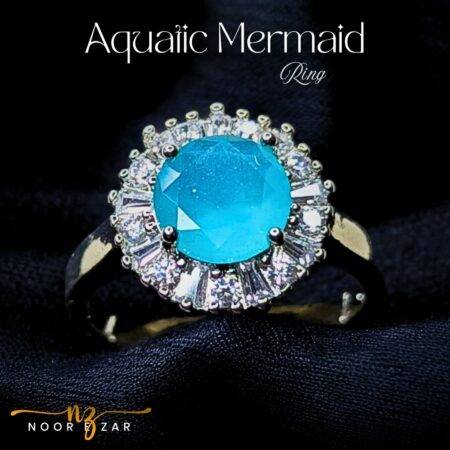 Aquatic Mermaid Silver Plated 1 Karat Ring