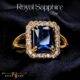 Rotal Sapphire Gold Plated 1 Karat Ring for Women