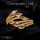 Champagne Leaf Gold Plated 1 Karat Ring for Women