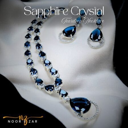 Sapphire Crystal Teardrop Necklace