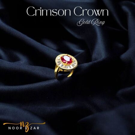 Crimson Crown Gold Ring