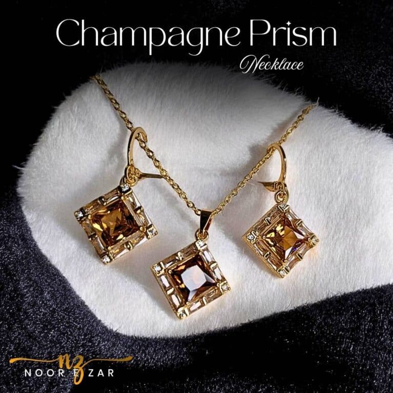 Champagne Prism Gold Necklace