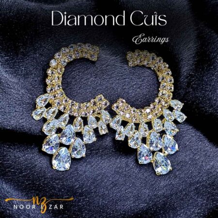 Diamond Cuts Gold Earrings