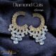 Diamond Cuts Gold Earrings