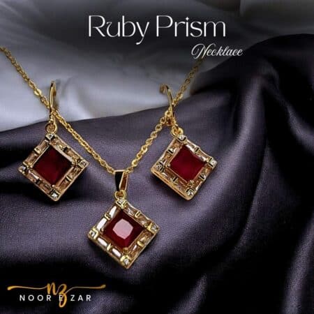 Ruby Prism Gold Necklace