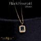 Black Emerald Gold Pendant Necklace
