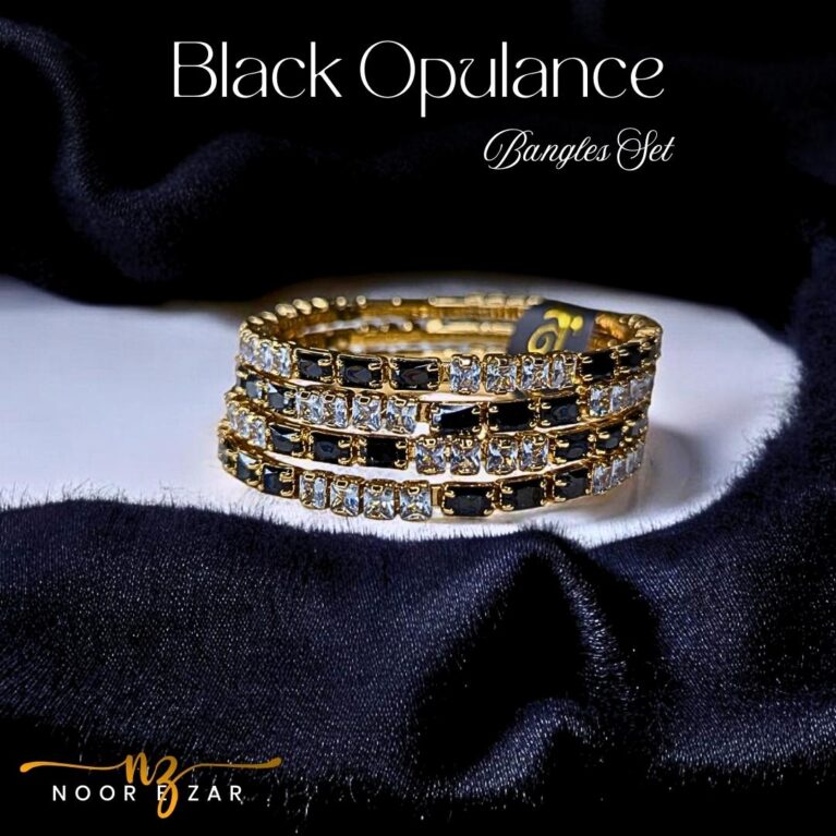 Black Opulance Bangles Set
