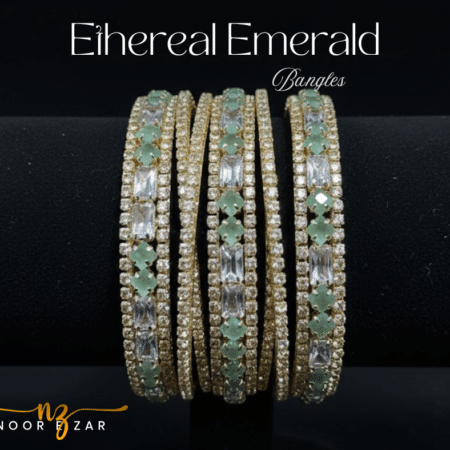 ethereal emerald bangles set