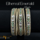 ethereal emerald bangles set