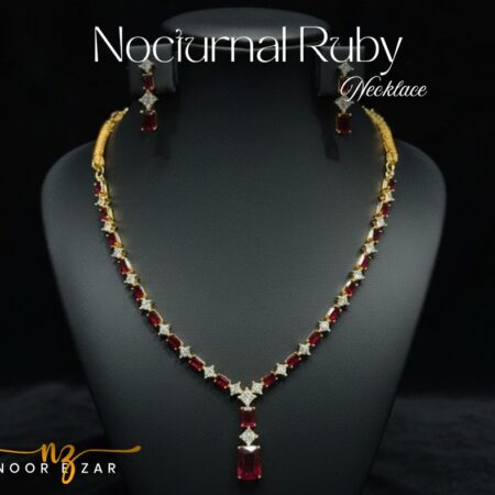 nocturnal ruby bridal necklace