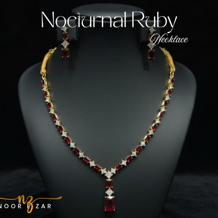 nocturnal ruby bridal necklace