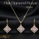 pink diamond mosaic necklaces