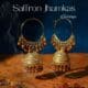saffron jhumkas earrings