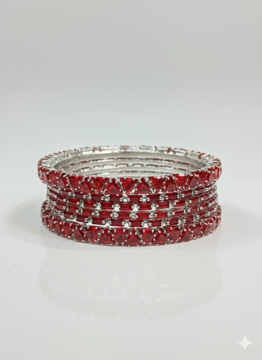 red triamond bangles