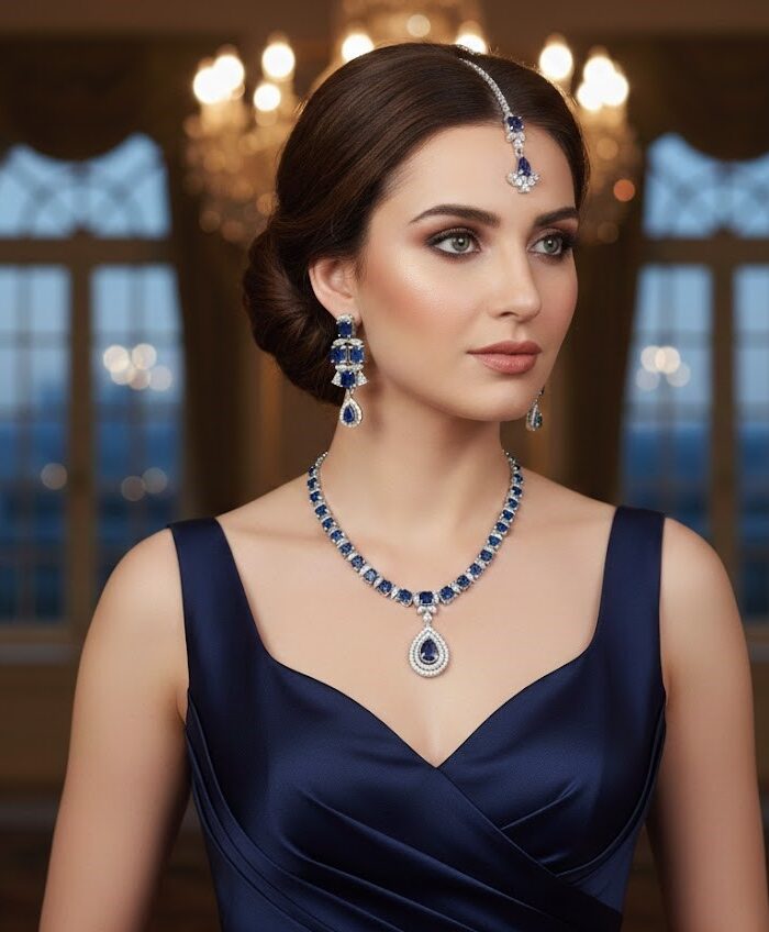 royal indigo grace bridal necklace