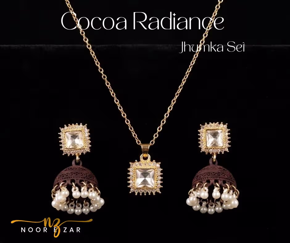Cocoa Radiance Jhumka Set