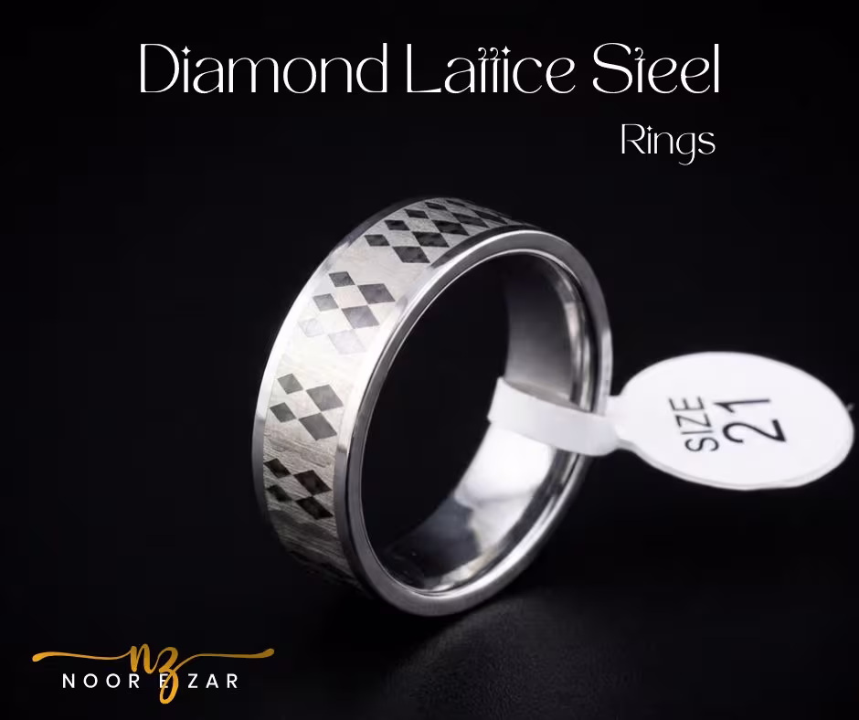 Diamond Lattice Steel Ring