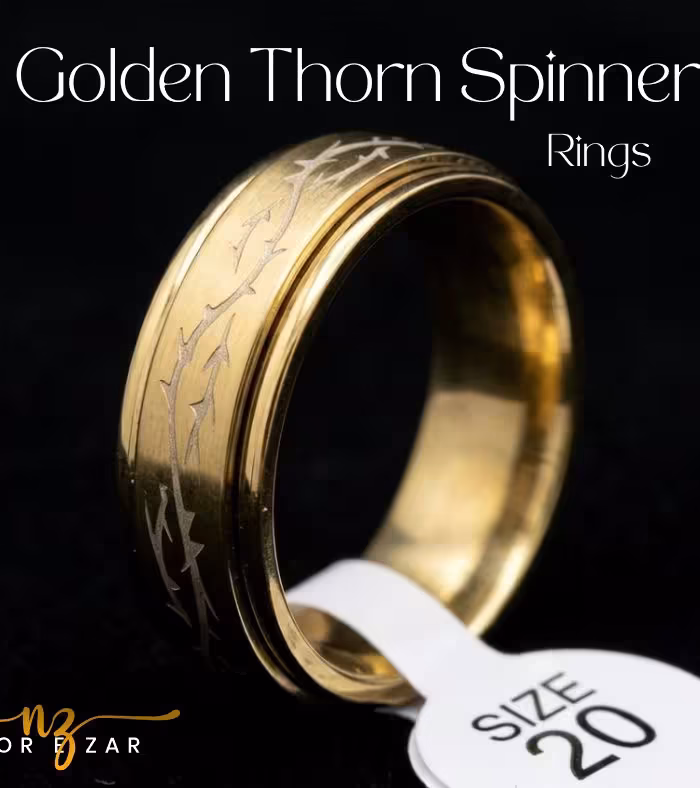 Golden Thorn Spinner Ring