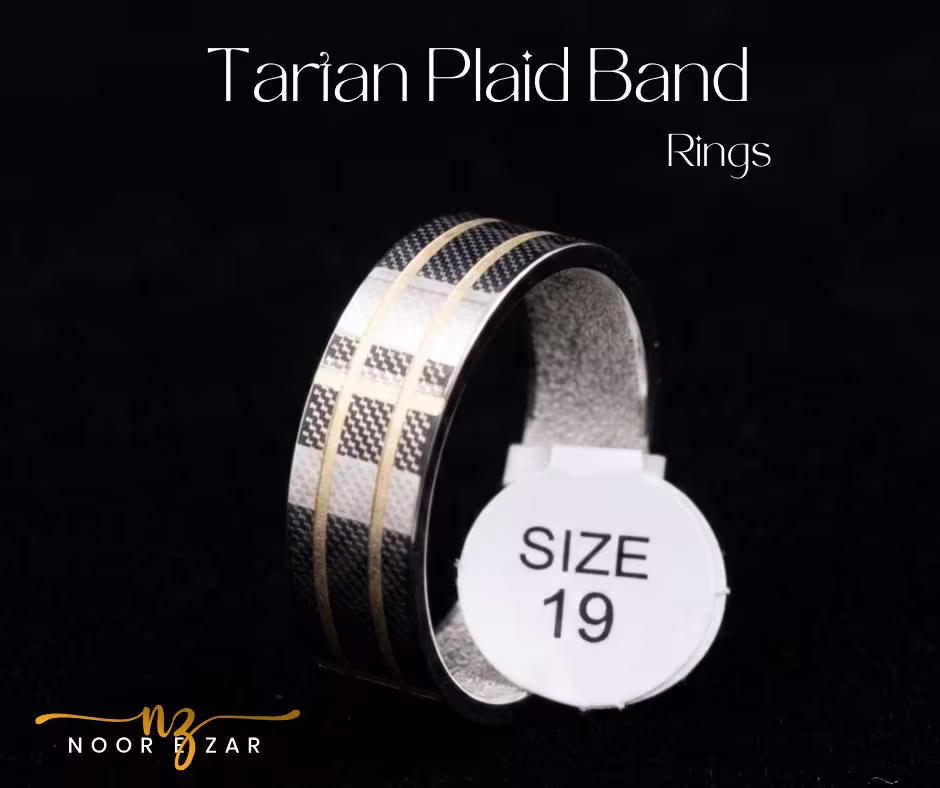 Tartan Plaid Band Ring